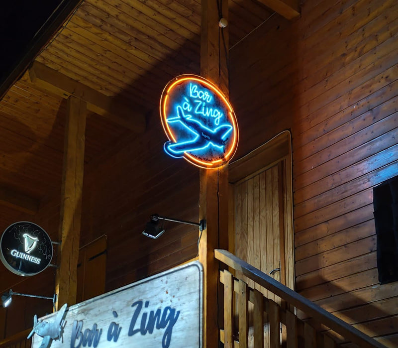 Enseigne LED néon Lumicorne : BAR À ZING 