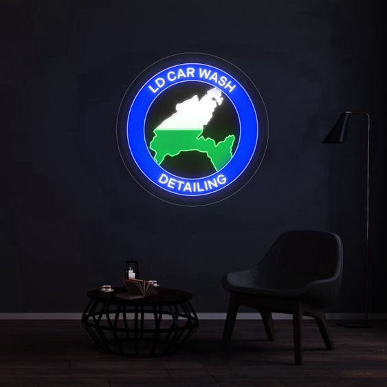 Enseigne LED Néon Personnalisée - LD CAR WASH