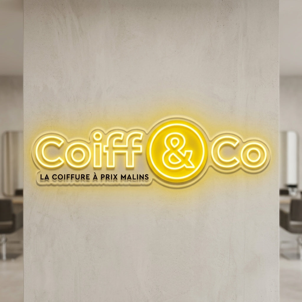 Coiff&Co - Enseigne néon LED personnalisé
