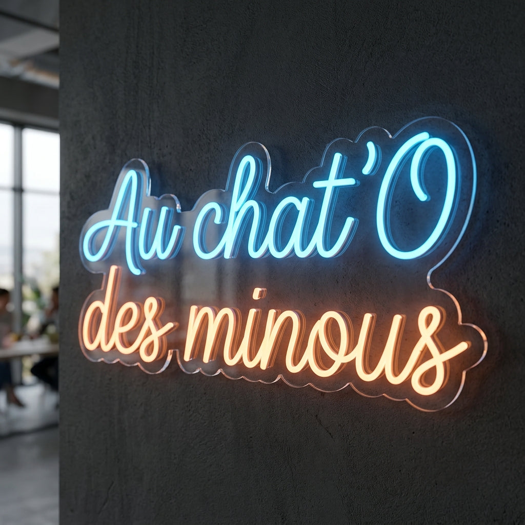 Au chat’O des minous - Enseigne néon LED personnalisé