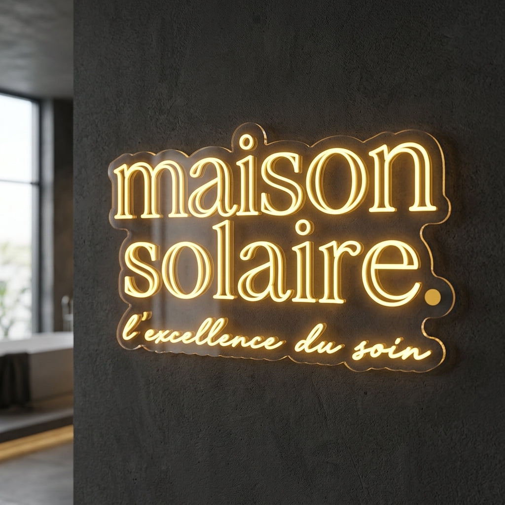 Maison Solaire - Enseigne néon LED personnalisé