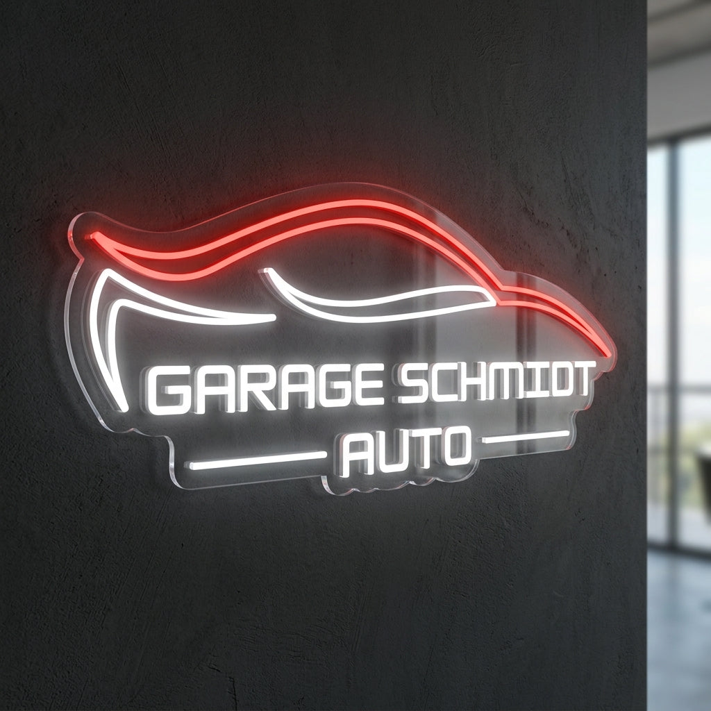 Schmidt Auto - Enseigne néon LED personnalisé