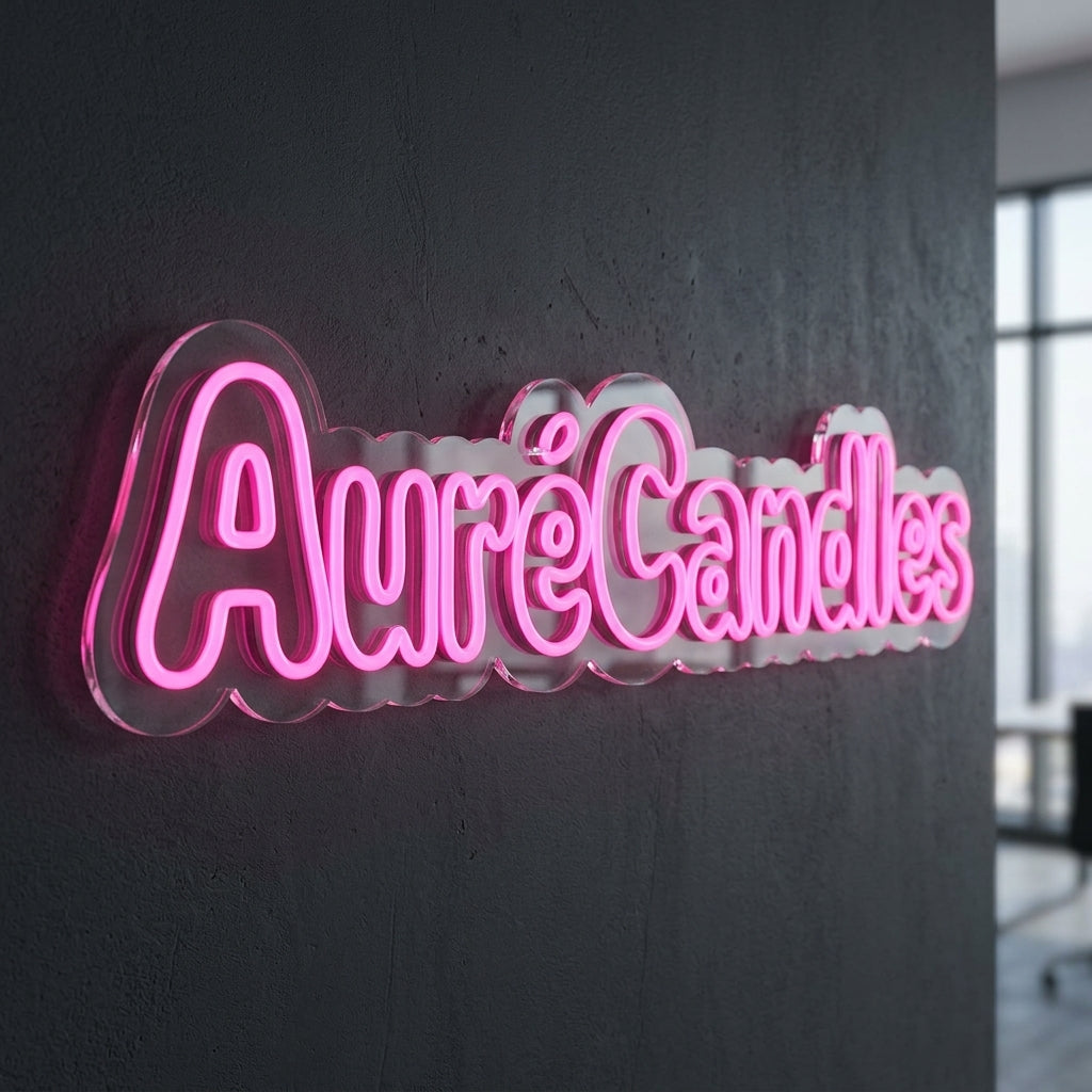 AuréCandles - Enseigne néon LED personnalisé
