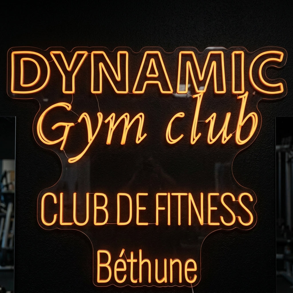 Dynamic Gym Club - Enseigne néon LED personnalisé