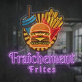 Fraîchement Frites - Enseigne néon LED personnalisé