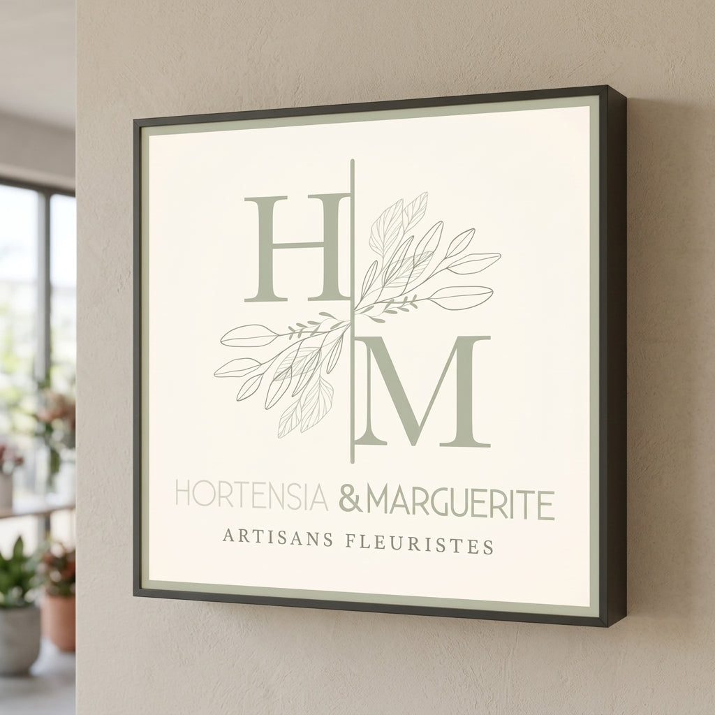 Hortensia et marguerite · Caisson lumineux