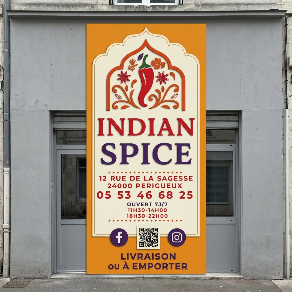 Indian spice · Lettres relief