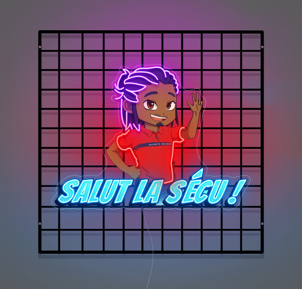 Néon Custom SALUT LA SECU!