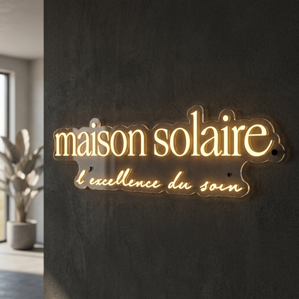 Maison Solaire - Enseigne néon LED personnalisé