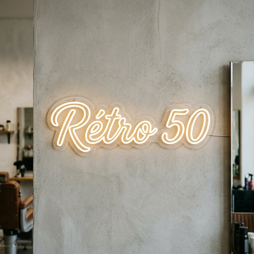 Rétro 50 - Enseigne néon LED personnalisé