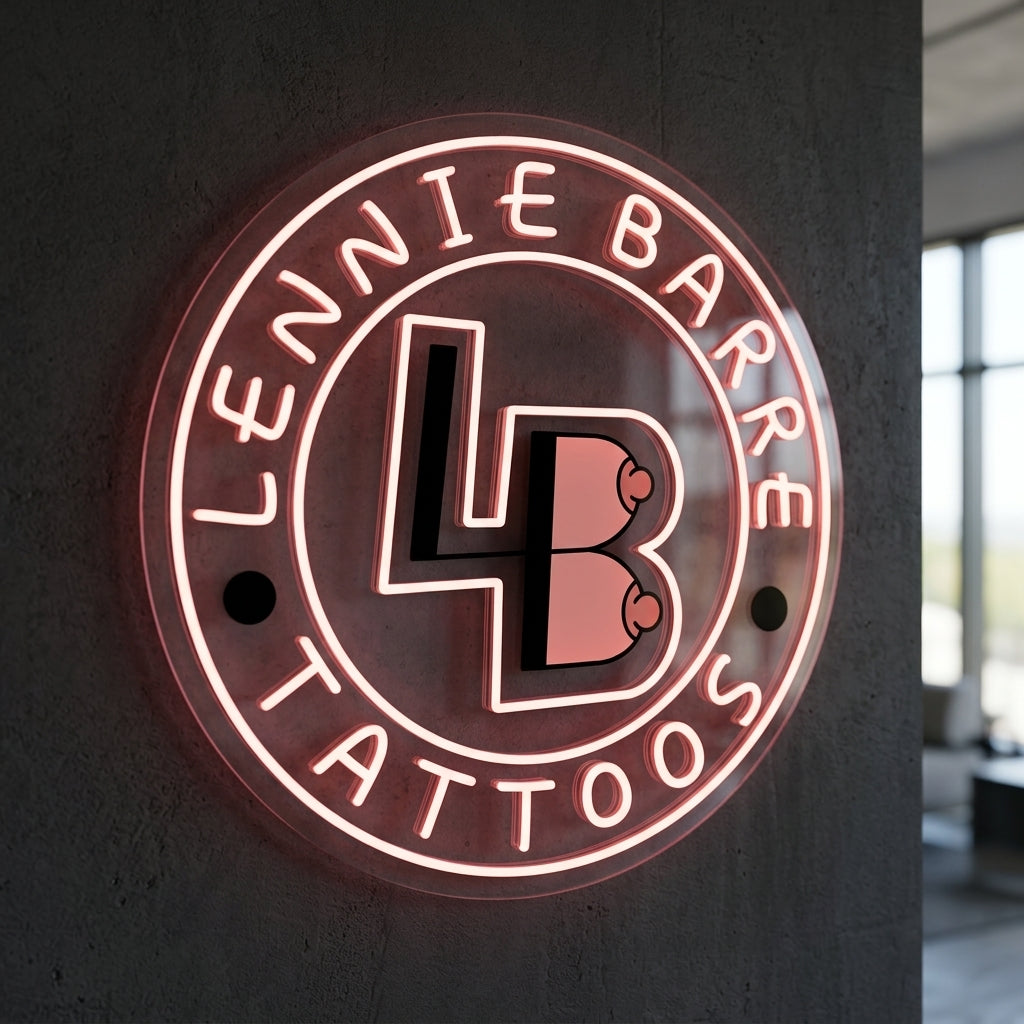 Lennie barre tattoos - Enseigne néon LED personnalisé