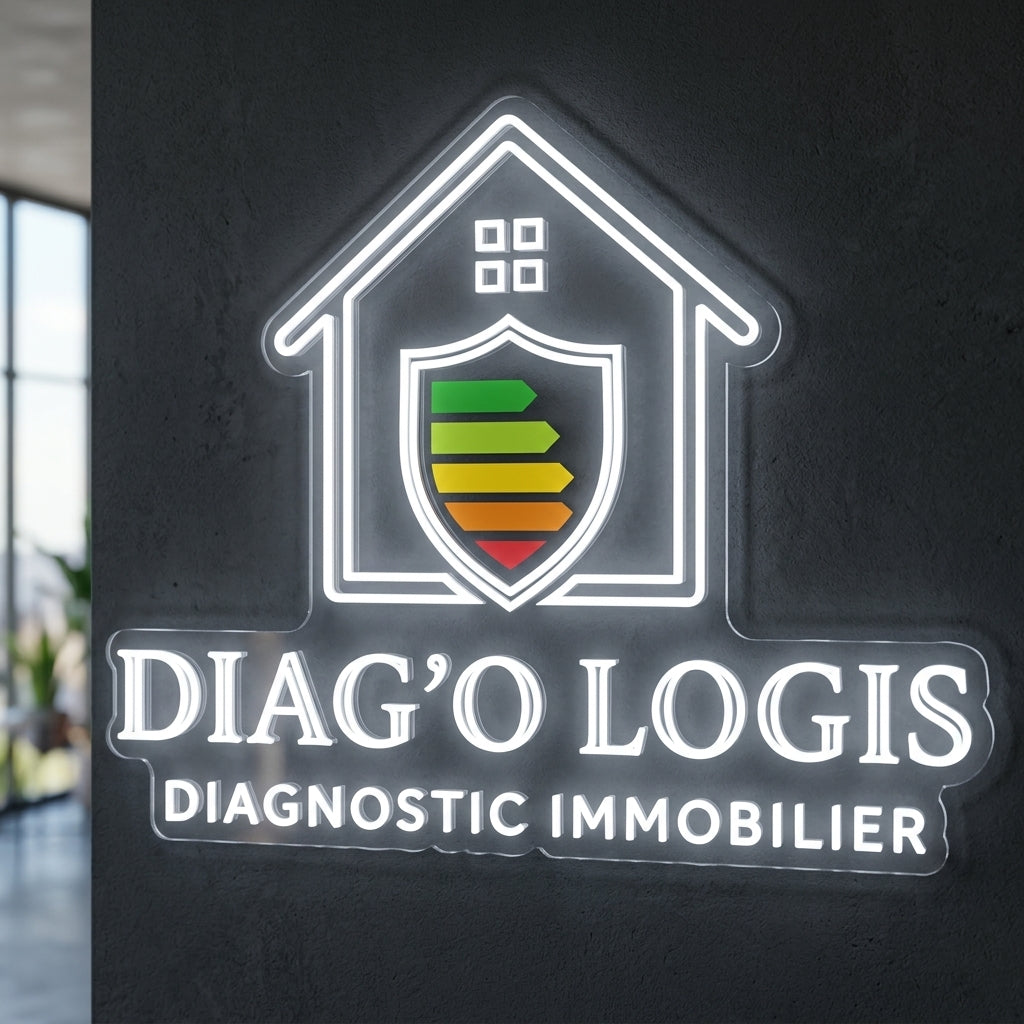 Diag’O Logis - Enseigne néon LED personnalisé · Waterproof