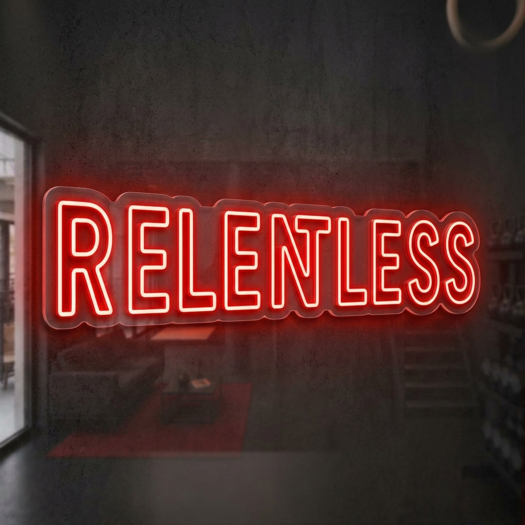 Relentless H.Q - Enseigne néon LED personnalisé
