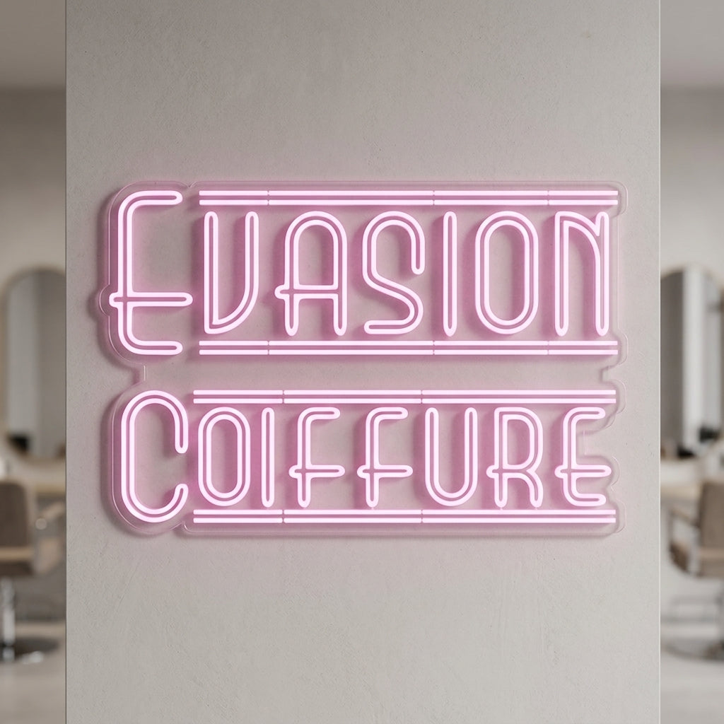 EVASION - Enseigne néon LED personnalisé