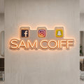 SAM COIFF - Enseigne néon LED personnalisé