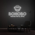 Custom LED Neon Sign 105cm x 75cm BONOBO X SNACKS by BONOBO