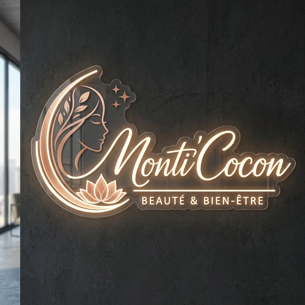 Monti’Cocon - Enseigne néon LED personnalisé
