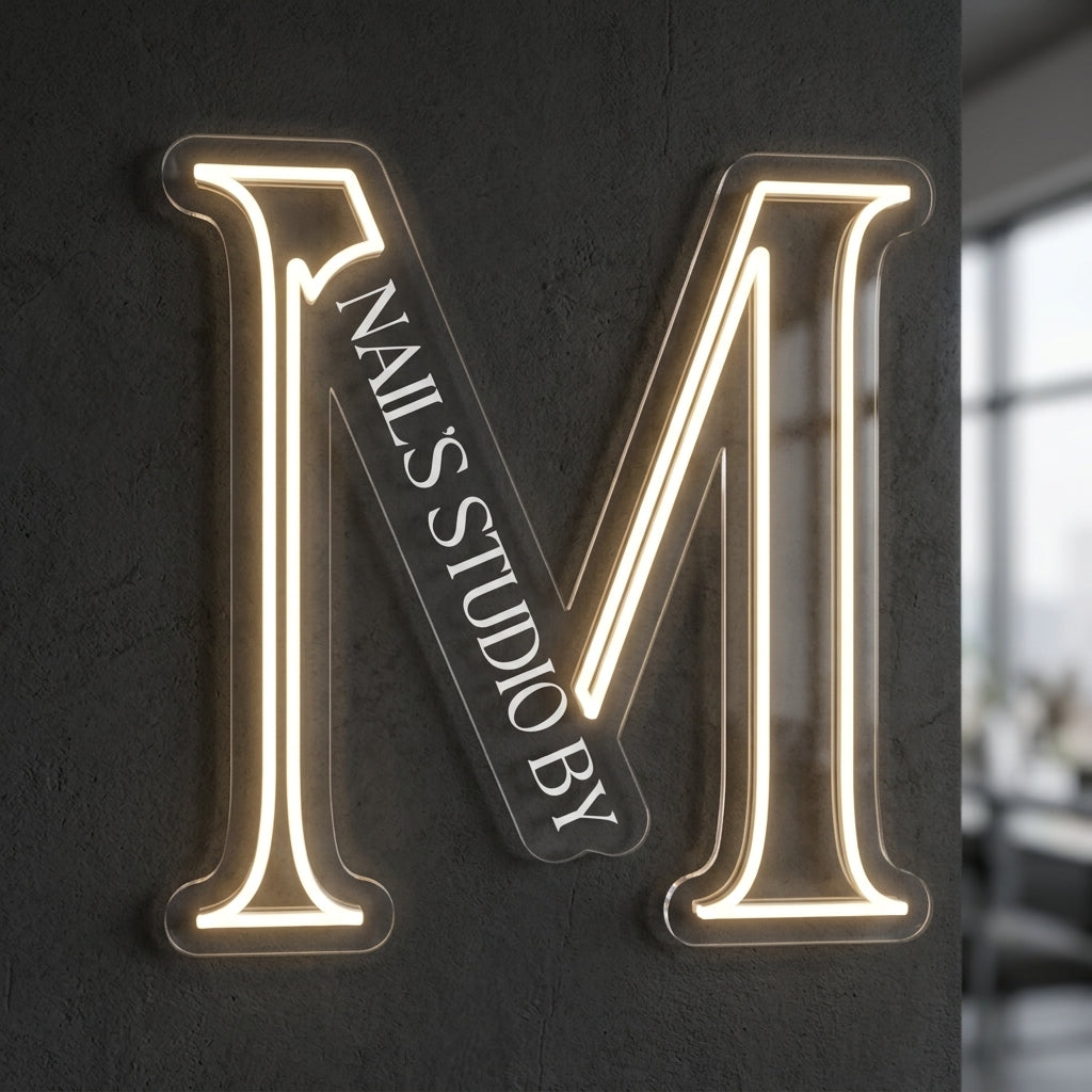 Nail’s studio by M - Enseigne néon LED personnalisé
