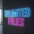 UNLIMITED FOLIES - Enseigne néon LED personnalisé