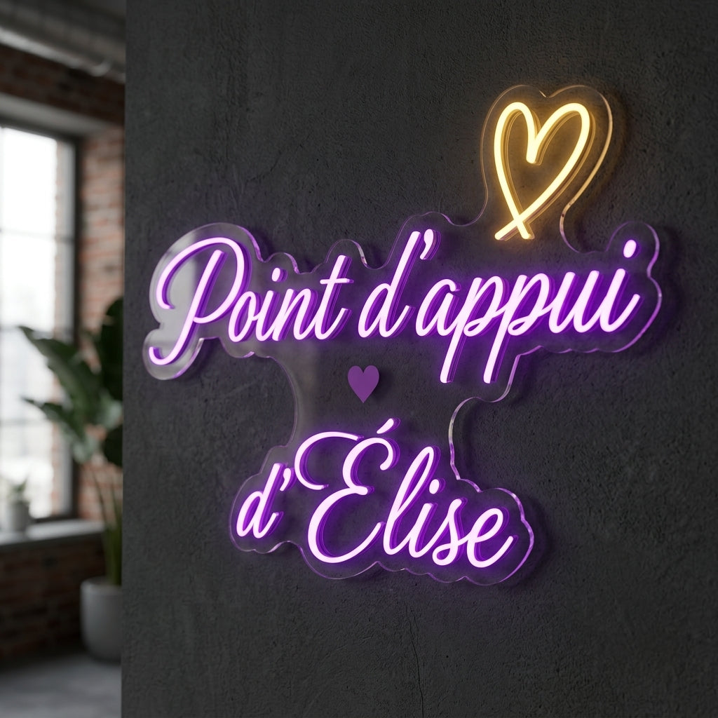Point d’appui d’Elise - Enseigne néon LED personnalisé