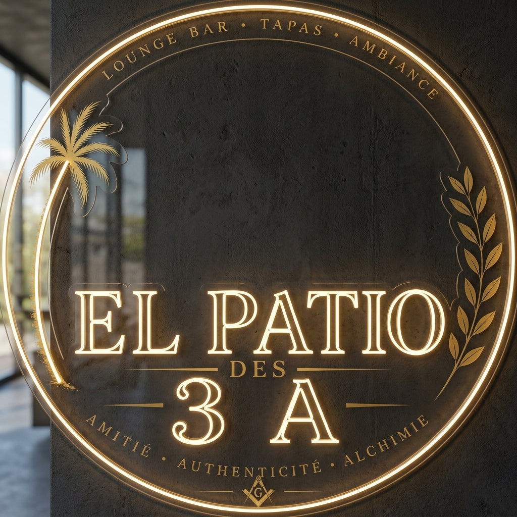 EL PATIO DES 3 A - Enseigne néon LED personnalisé · Waterproof