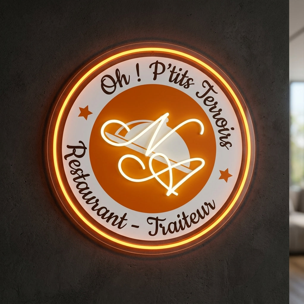 Oh P’tit terroires - Enseigne néon LED personnalisé