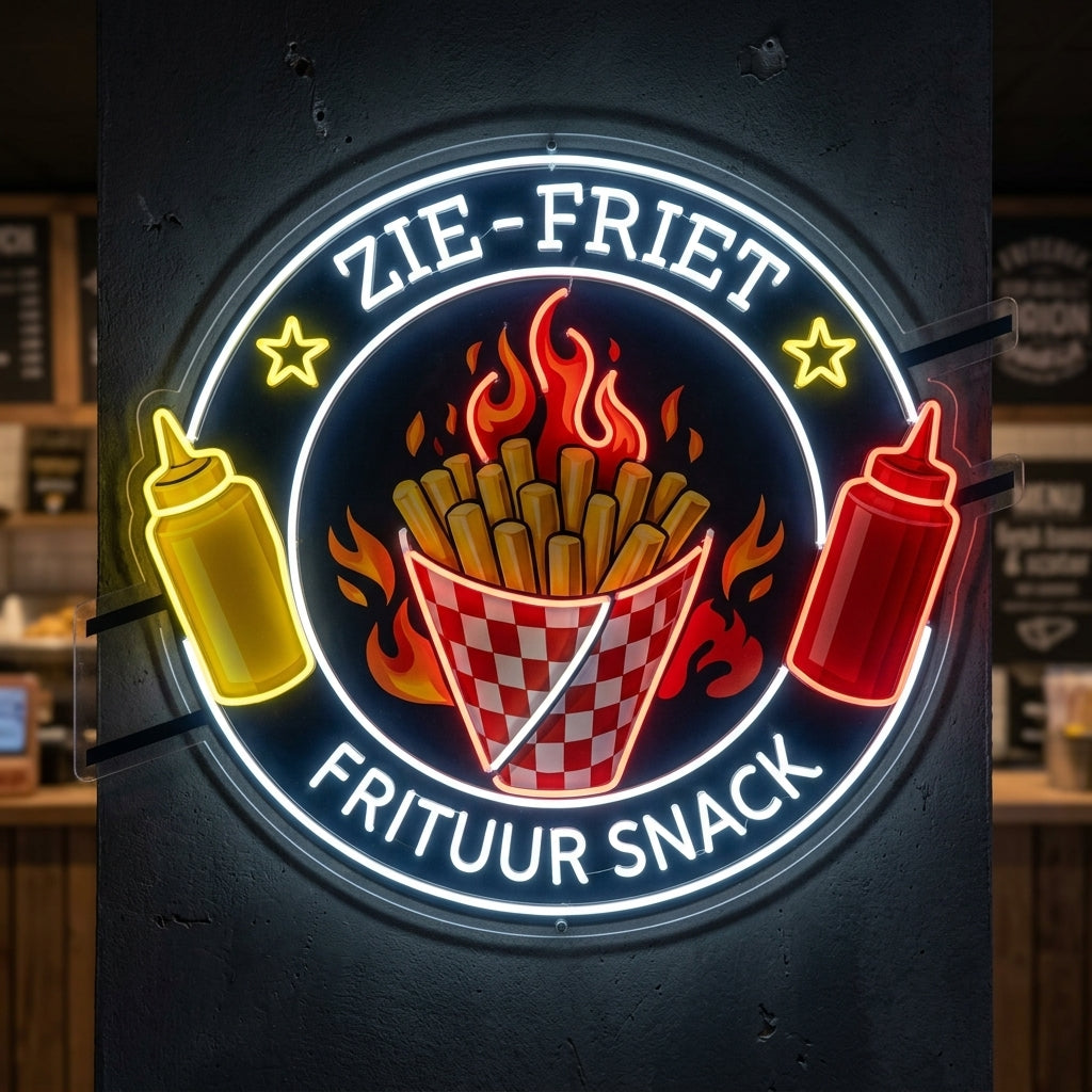 FRITERIE DU 44 - Enseigne néon LED personnalisé