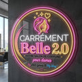 Carrément Belle 2.0 💙🤍 - Enseigne néon LED personnalisé