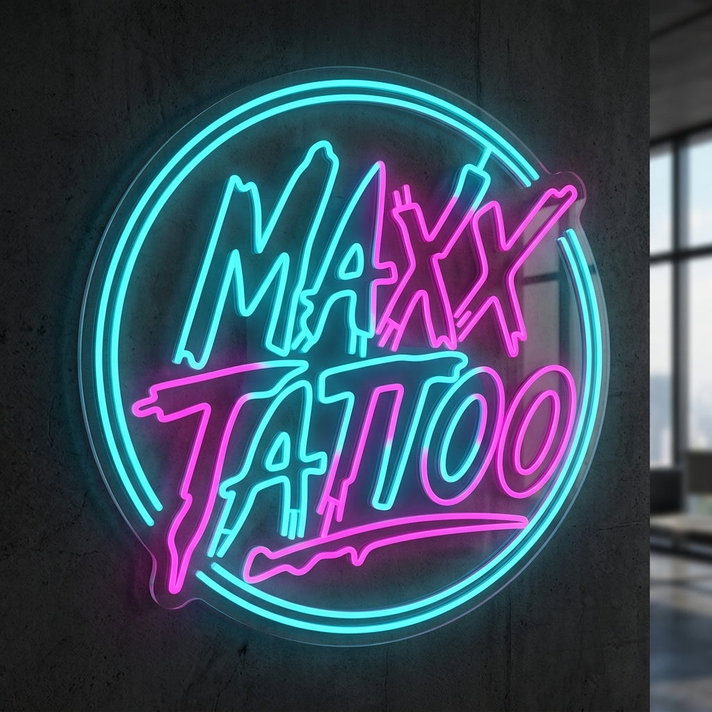 maxx tattoo - Enseigne néon LED personnalisé
