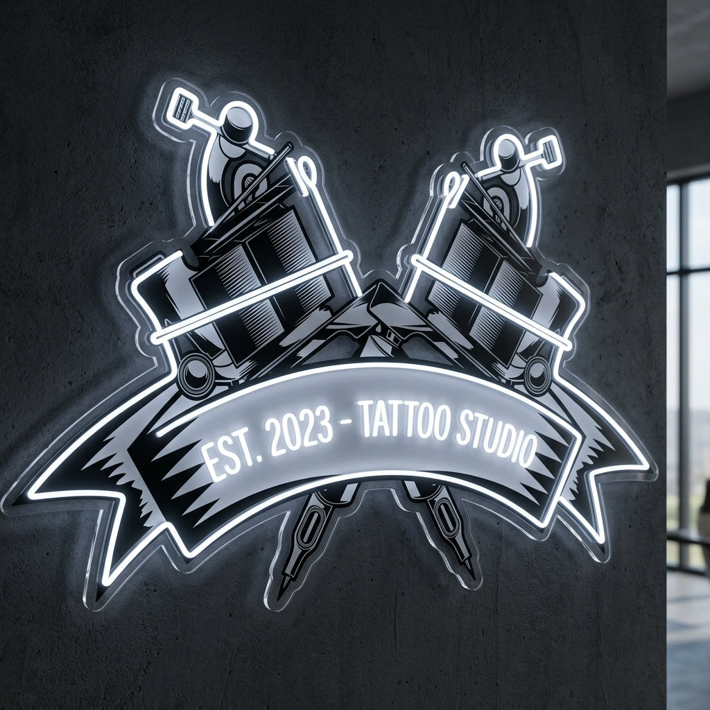 Cora’s Ink Tattoo - Enseigne néon LED personnalisé