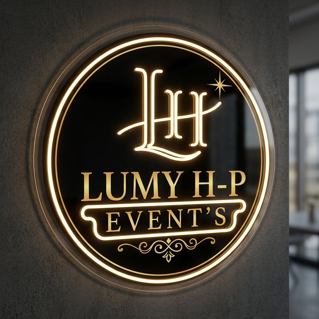 LUMY H-P EVENT’S - Enseigne néon LED personnalisé