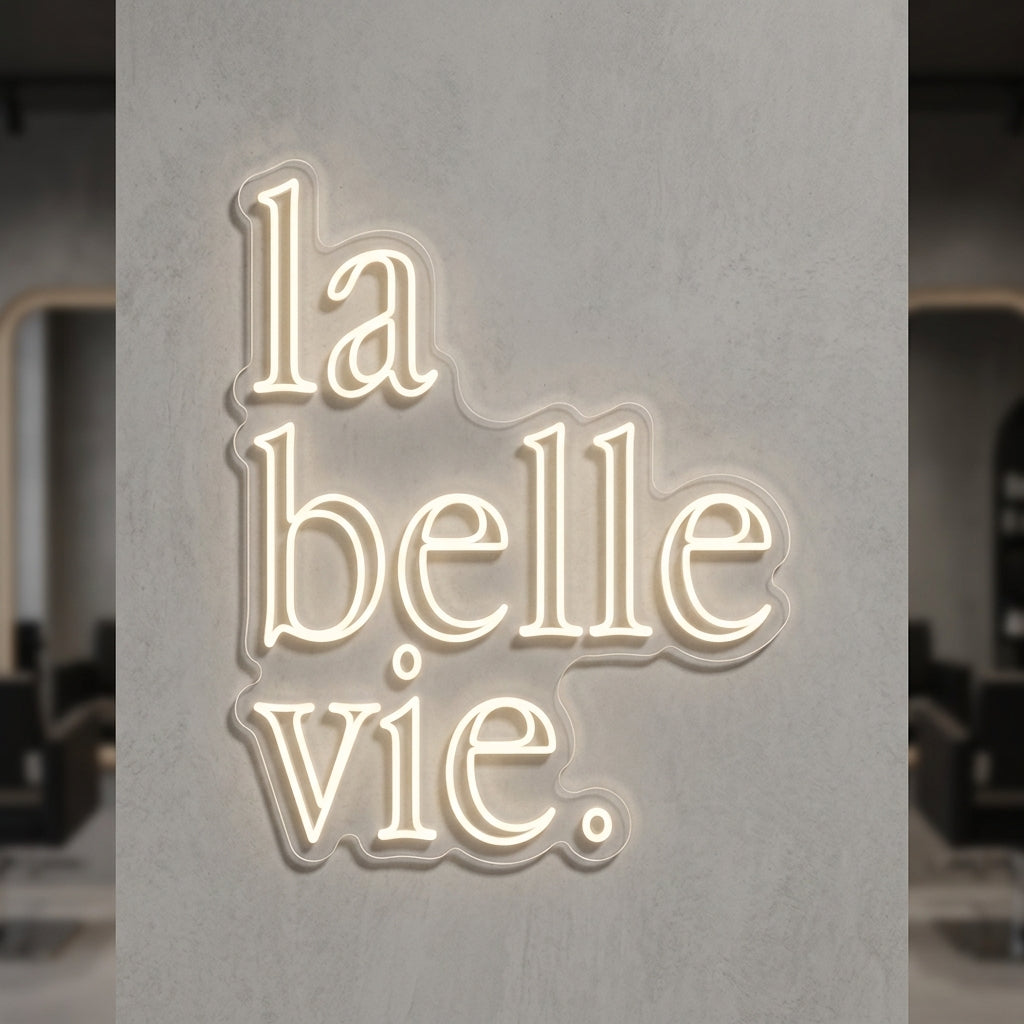 LA BELLE VIE - Enseigne néon LED personnalisé