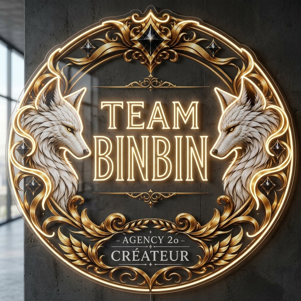 Team Binbin - Enseigne néon LED personnalisé
