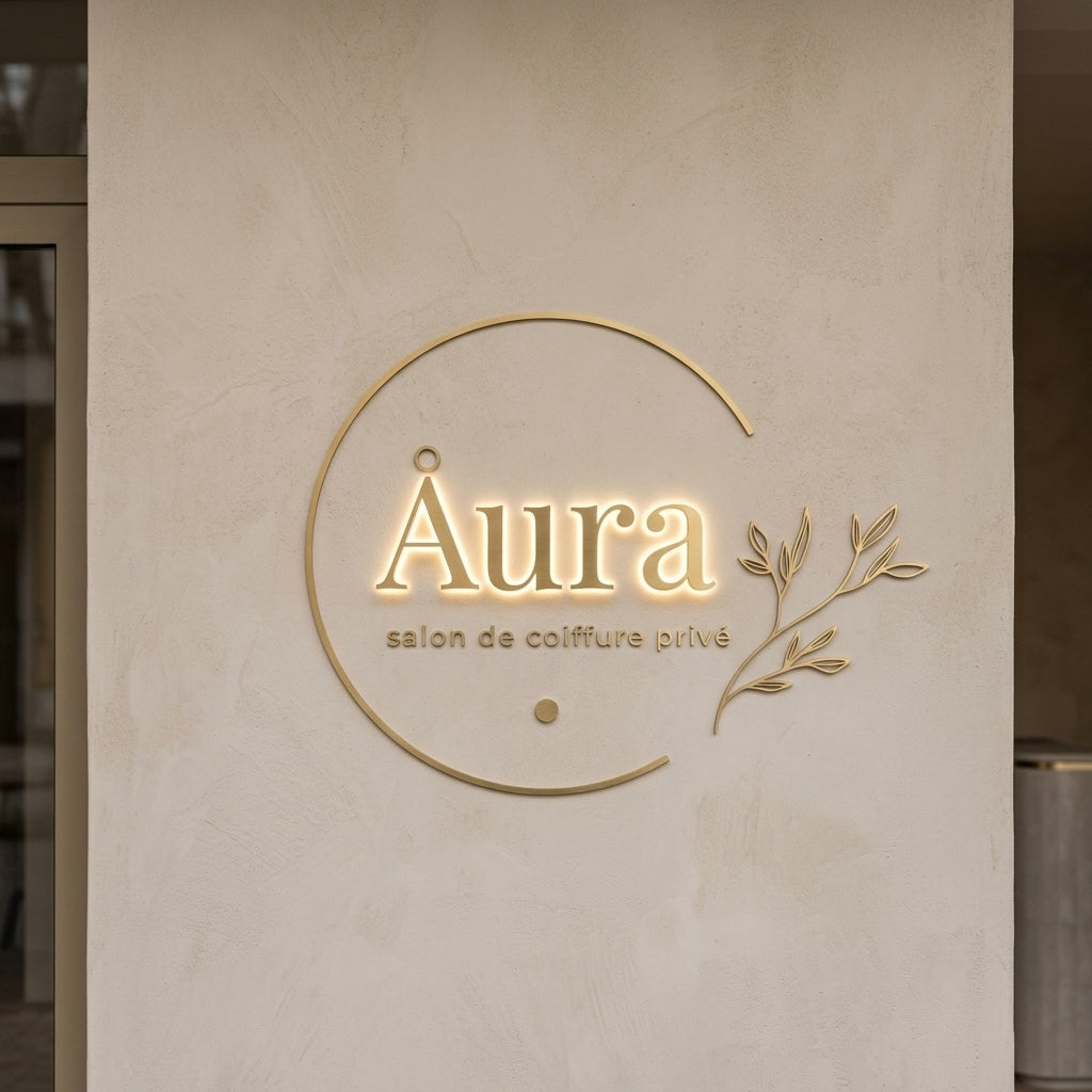 Åura · Lettres rétroéclairées