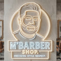 M’Barber Shop - Enseigne néon LED personnalisé