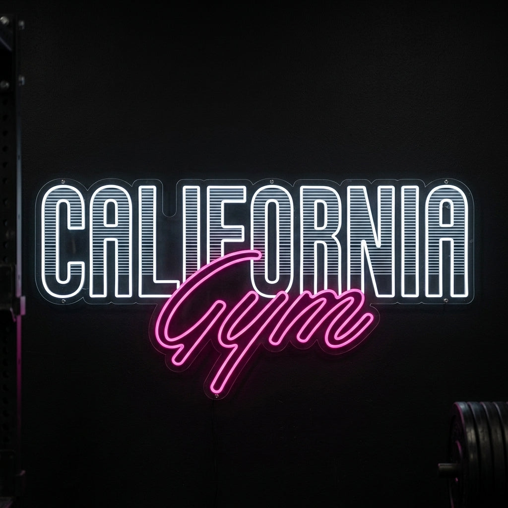 California Gym - Enseigne néon LED personnalisé
