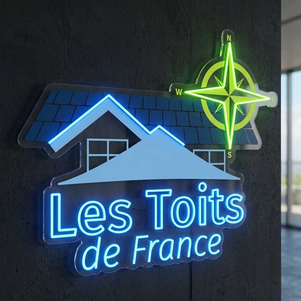Les toits de france - Enseigne néon LED personnalisé · Waterproof