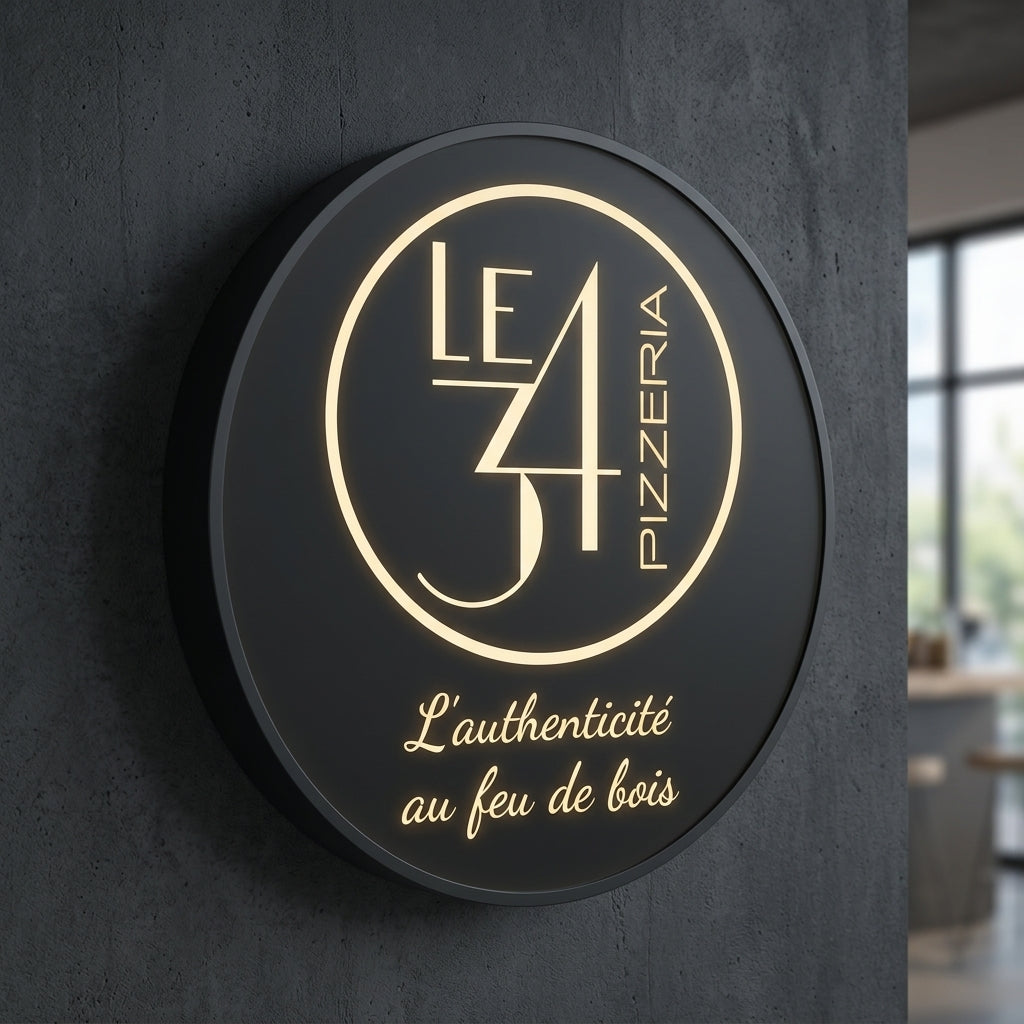Le 34 · Caisson lumineux