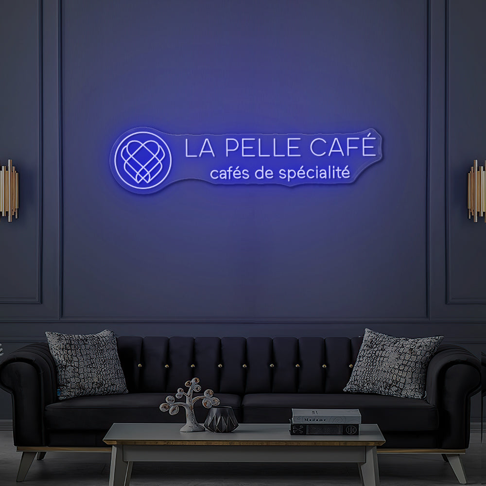 Custom LED Neon Sign for La Pelle Café - Specialty Coffee Roaster | Coffee Bar