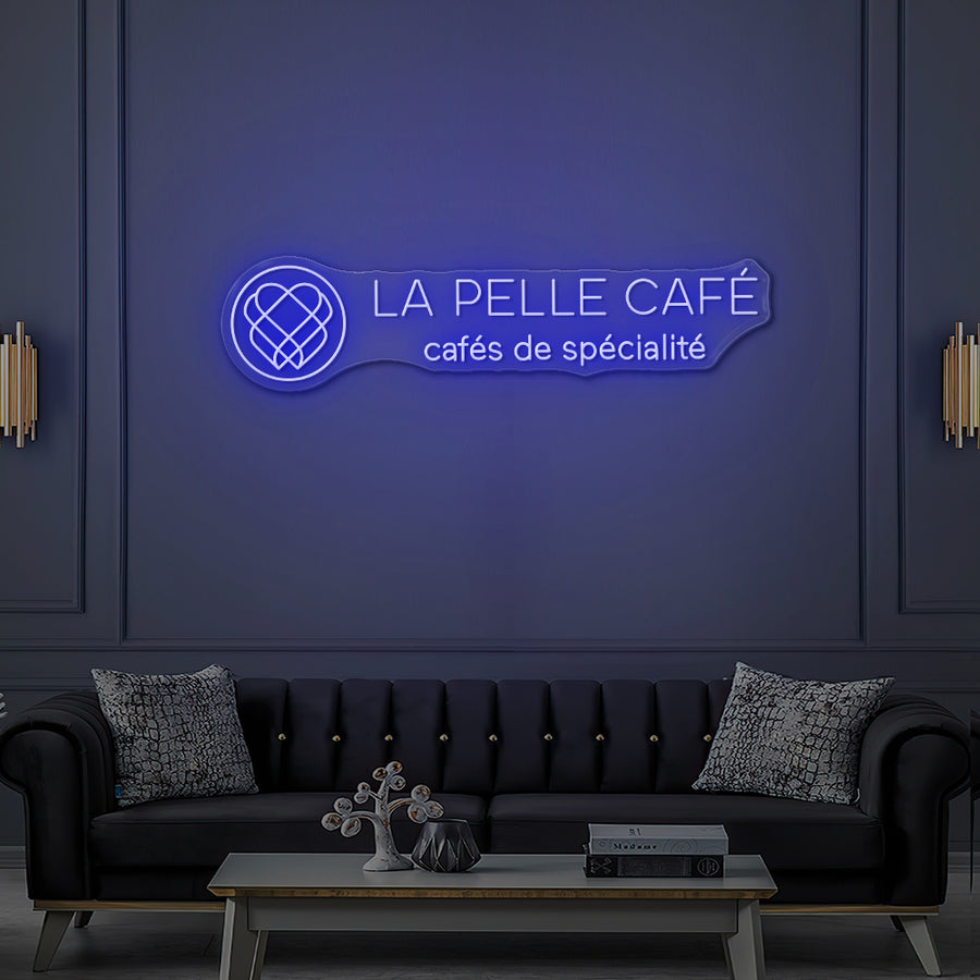 Custom LED Neon Sign for La Pelle Café - Specialty Coffee Roaster | Coffee Bar