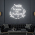 Custom LED Neon Sign for Le Jardin des Frangins - Bistronomic Restaurant with Terrace - Montpellier