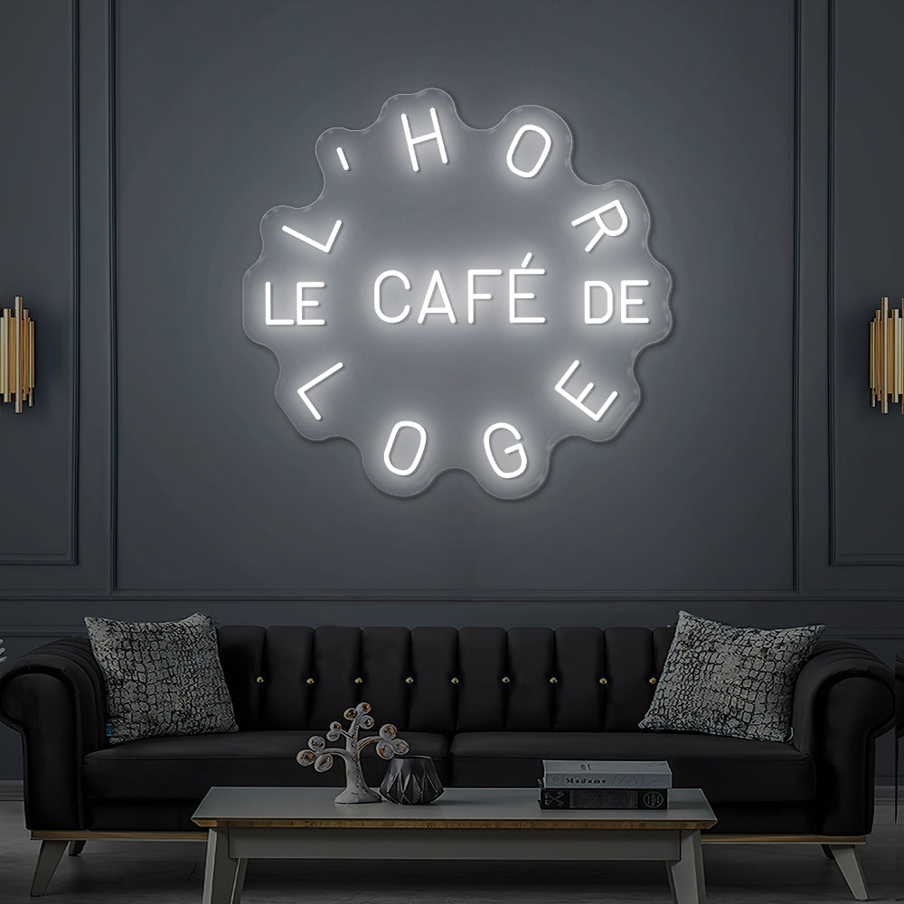 Custom LED Neon Sign The Clock Café