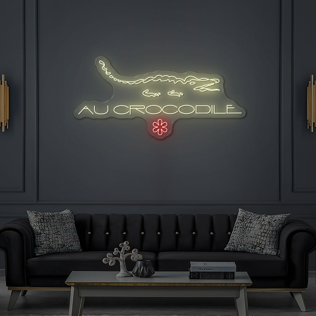 Custom Neon LED Crocodile Sign