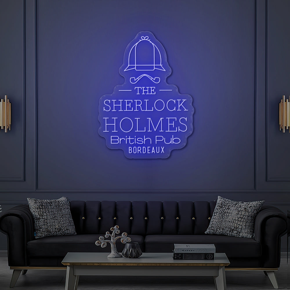 Enseigne LED Néon Personnalisée The Sherlock Holmes