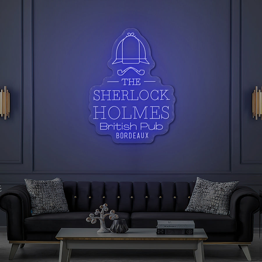 Enseigne LED Néon Personnalisée The Sherlock Holmes