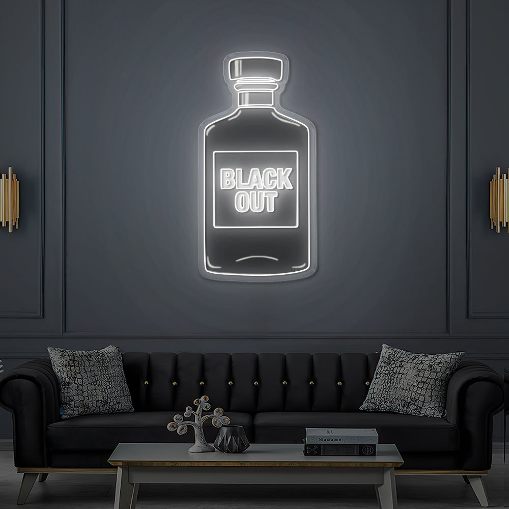 Enseigne LED Néon Personnalisée Black Out