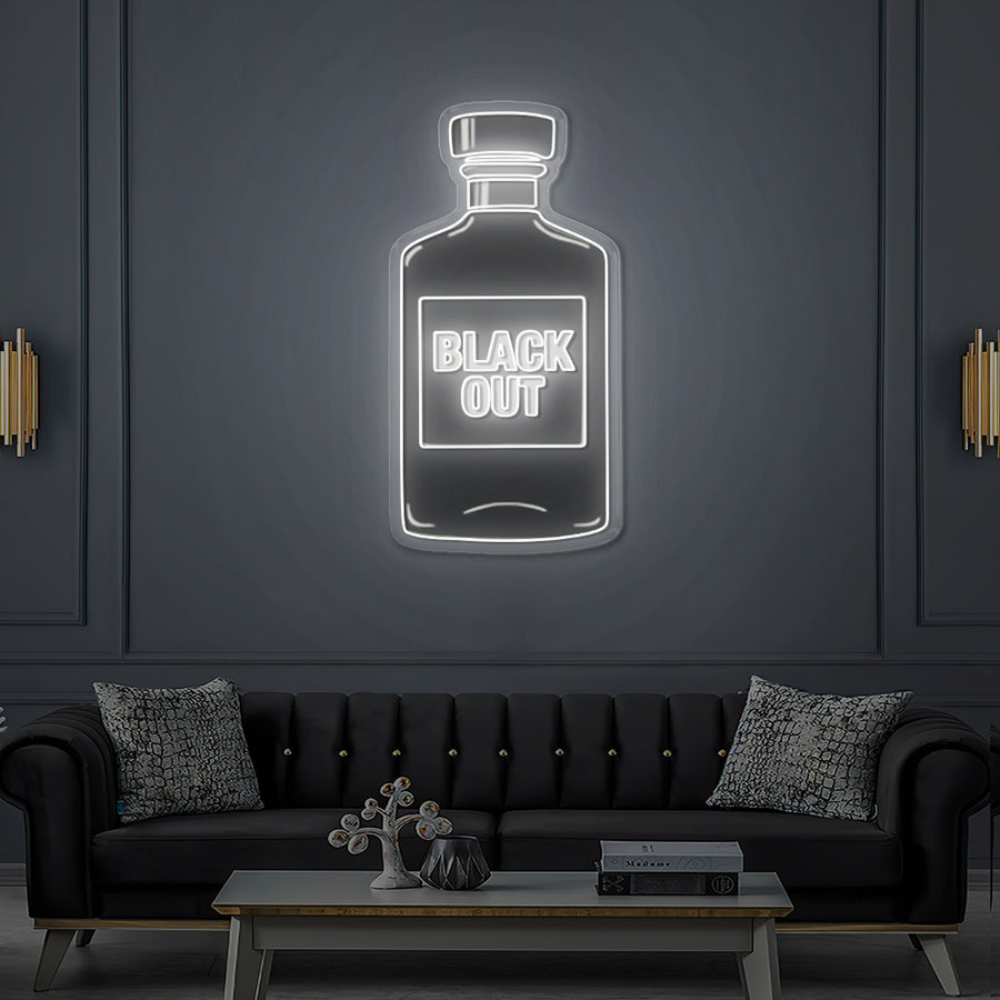 Enseigne LED Néon Personnalisée Black Out