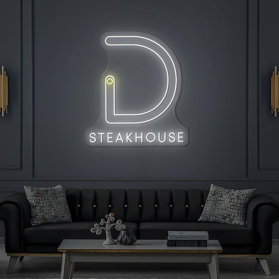 Enseigne LED Néon Personnalisée Restaurant Le D