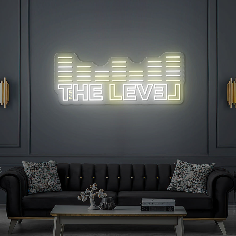 Enseigne LED Néon Personnalisée The Level Bar