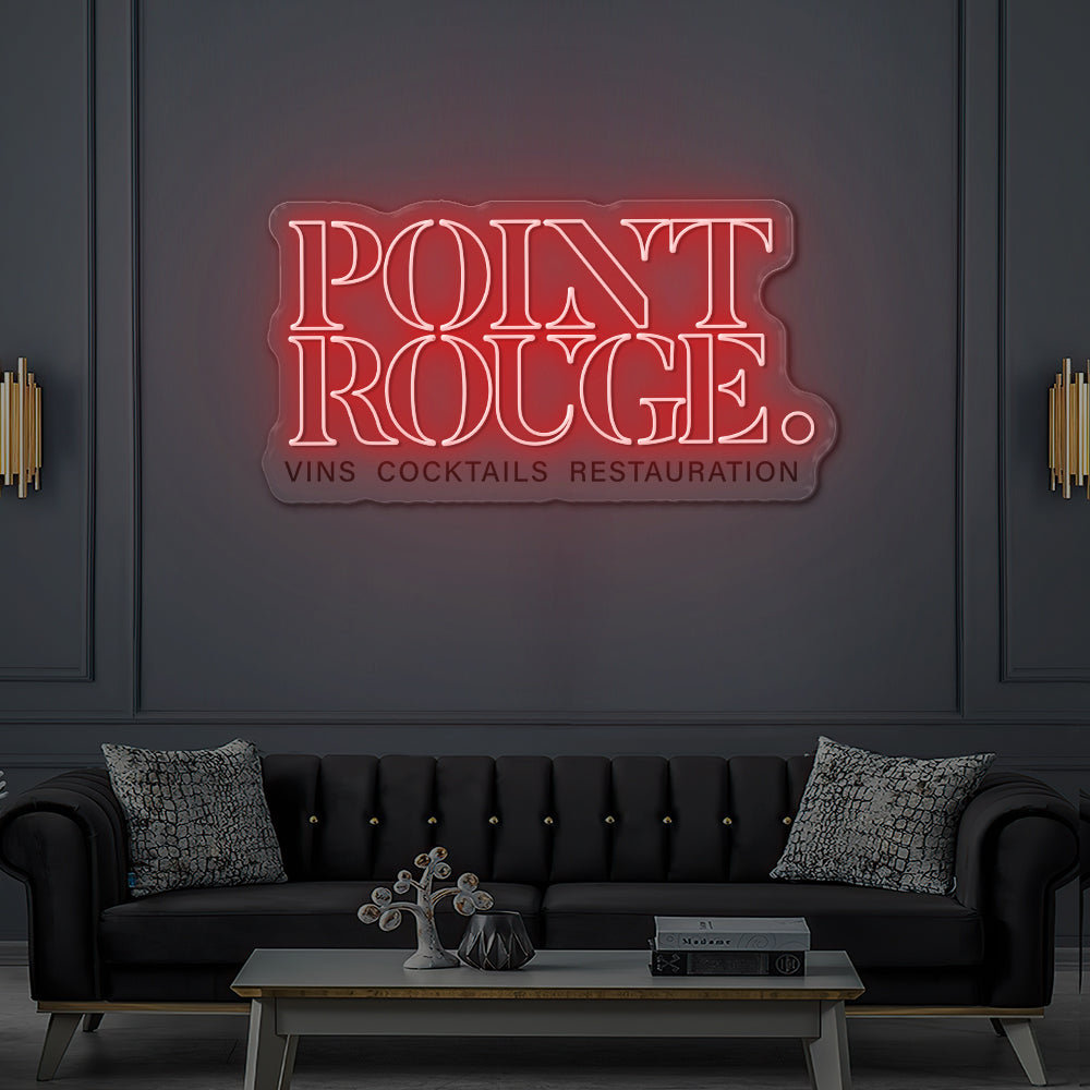 Custom LED Neon Sign with Red Dot